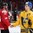 MONTREAL, CANADA - DECEMBER 28: Sweden's Rasmus Asplund #18 and Switzerland's Dominik Diem #23 shake hands following Sweden's 4-2 preliminary round win at the 2017 IIHF World Junior Championship. (Photo by Andre Ringuette/HHOF-IIHF Images)

